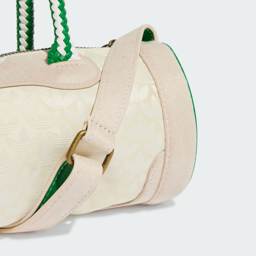 ADIDAS MONOGRAM JACQUARD SUEDE MINI DUFFEL BAG