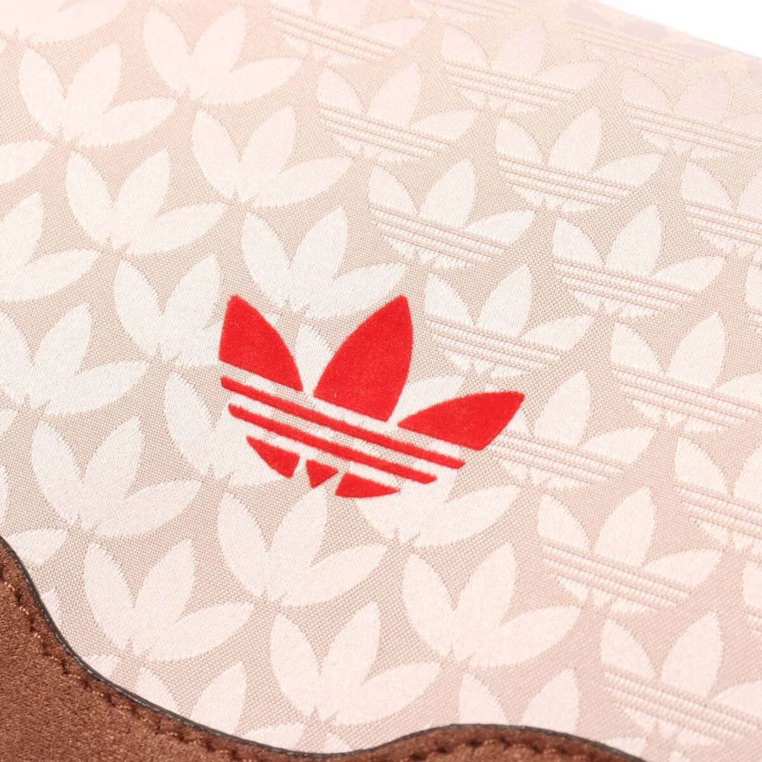 ADIDAS TREFOIL MONOGRAM JACQUARD SUEDE SATCHEL BAG