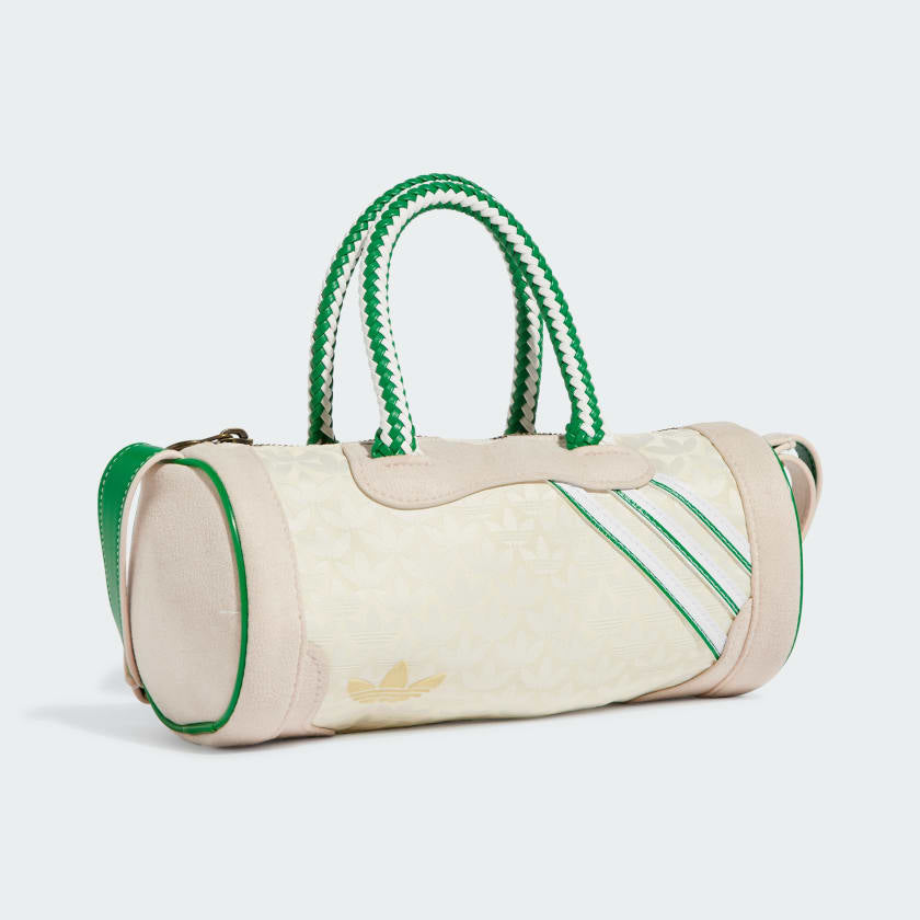 ADIDAS MONOGRAM JACQUARD SUEDE MINI DUFFEL BAG