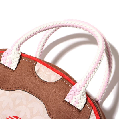 ADIDAS TREFOIL MONOGRAM JACQUARD SUEDE SATCHEL BAG