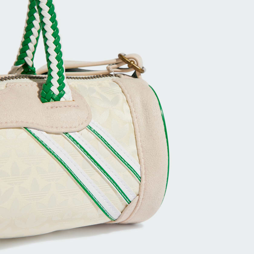 ADIDAS MONOGRAM JACQUARD SUEDE MINI DUFFEL BAG